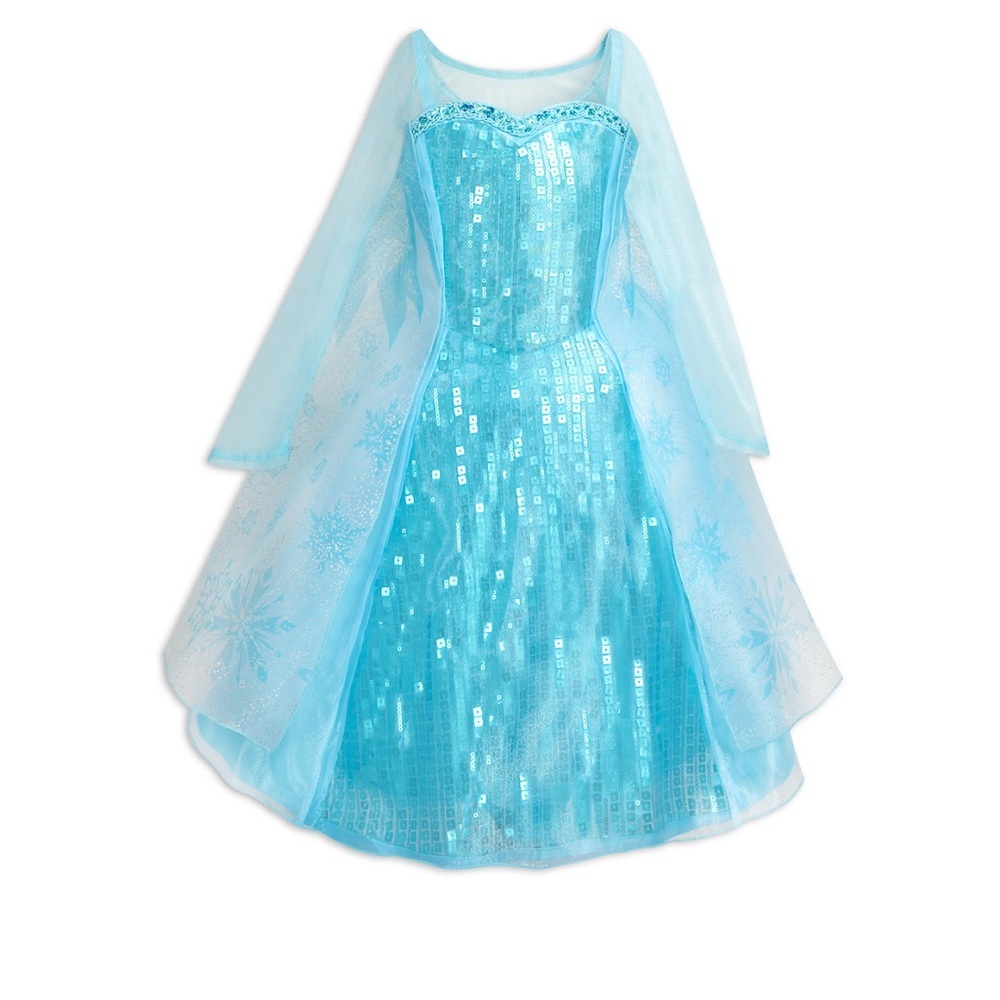 New Disney Store Frozen Elsa Costume Dress Girls 3T Sequins Princess Halloween - Picture 6 of 10